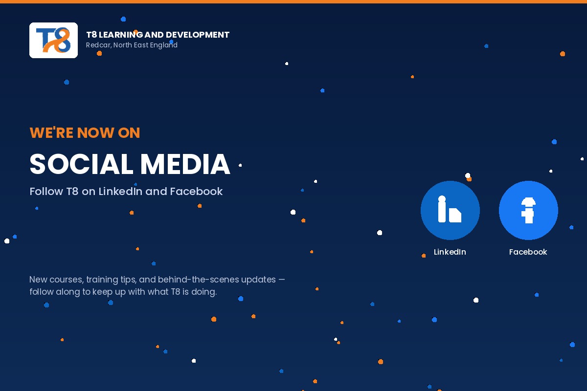 T8 Learning and Development Ltd now on LinkedIn and Facebook